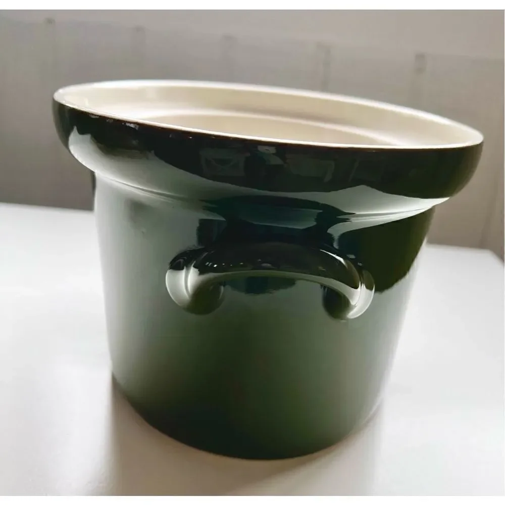 Vintage HALL POTTERY #101 - 2QT Oval Baking Casserole Dish Olive Green EVC